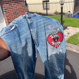 Gucci Snakeprint Jeans